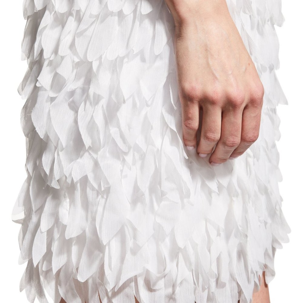 Aidan Mattox Feather Halter Dress - Picture 3 of 5
